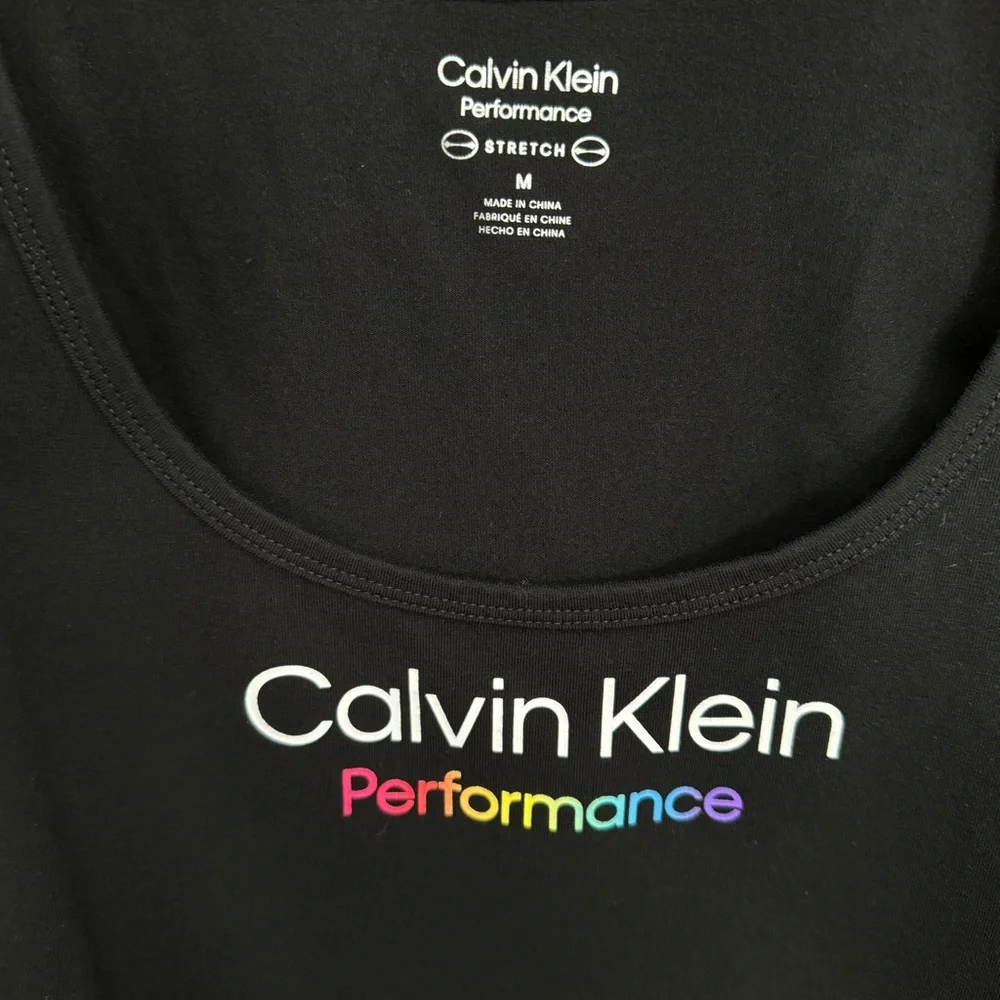 Calvin Klein Women’s Performance Pride Logo Crop Top - Picture 4 of 4